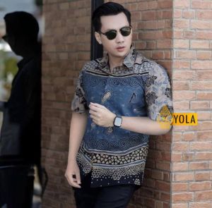 COUPLE Baju Batik Kemeja Lengan pendek Dan Blus Lengan Panjang Ful kancing Motif GODONG BLUS KANTOR BATIK COUPLE BATIK KANTOR SERAGAM BATIK BATIK KULIAH