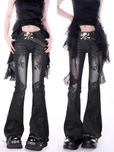 High Waist Flared Jeans Womens Black American Style Retro Straight Leg Pocket Detail High Waist Slimming plus Size Casual Jeans