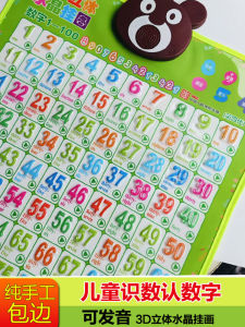 Pedology Recognize Numbers 1-00 Audio Wall Charts Early Childhood Education Enlightenment Hundreds of Tables Digital Cognitive Wall Stickers Wall Charts
