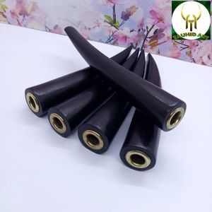 pipa once kayu galih kelor hitam model bulat polos super L67