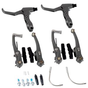 CHOOEE MTB Bicycle V Brake Caliper Lever Set Liner Pull Road Mountain Bike V Brakes Calipers Gray