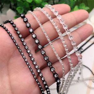 Hand Sewn Rhinestone Lace Plastic Base Creative Line Rhinestone Ultra a Diamond Decorative Fine Chain DIY Fashion Jewelry Accessories