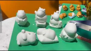 Tượng tô màu Thạch Cao Capybara Mini cao 4-5cm (Không kèm màu vẽ)
