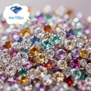 1500 Chiếc 4-6mm Acrylic Kim Cương Tinh Thể Đá Quý Cho Đám Cưới Trang Trí Bàn Tiệc Giáng Sinh Trang Sức Làm DIY Thanh Lịch Rời Hạt