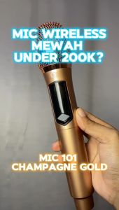 G-POWER MIC 201 CHAMPAGNE GOLD(VHF) RECEIVER SYSTEM MIC KARAOKE GENGGAM RECHARGE WIRELESS MICROPHONE PROFESIONAL