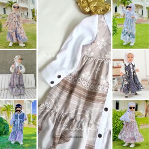 Gamis Anak Perempuan 2023 Terbaru SET JILBAB Original Zalira Kids UMUR 7 BULAN - 7 TAHUN Paling Laris | Alexa dan aletta series
