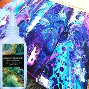 Silicone Pouring Oil for Art Dramatic Cell Activator for Acrylic Paint Pour Compatible with All Painting Acrylic or Watercolor