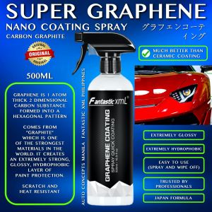 ORIGINAL FANTASTIC XML GRAPHENE NANO COATING SPRAY 500ML Waterproof 12H EXTREME GLOSSY HYDROPHOBIC CERAMIC SCRATCH HEAT RESISTANT AUTO CONCEPTS MANILA FANTASTIC XML PHILIPPINES Waterproof Polish Scratch Remover MOTORCYCLE FAIRINGS KINTAB CAR SHINE