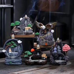 เชิงวางกำยาน เสริมฮวงจุ้ย เสริมโชคลาภ บารมีมั่งคั่ง ร่ำรวย อุดมสมบูรณ์ งานเรซิน สีสันสวยงาม ตกแต่งบ้าน