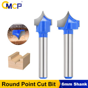 CMCP 1pc 6mm Shank Round Nose Bits Round Point Cut Bit Shaker Sharp Cutter Carbide Milling Cutter CNC Tools For Woodworking
