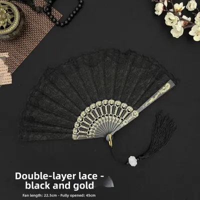 Handmade Antique Chinese Style Performance Fan for Women Children