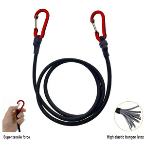 Heavy Duty Bungee Cord Elastic Tie Strap String Carabiner Hooks Kayak Cycling Luggage Packing Ropes Camping Accessories