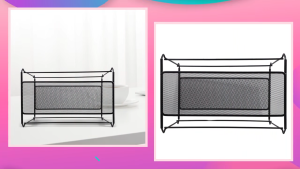 Metal Hanging File Folder Frame Mesh Hanging Office File Organizer Box Desktop Metal Filing Holder