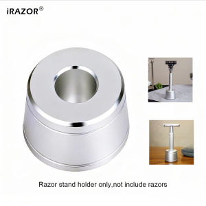 IRAZOR Double-sided Safety Razor Base Classic Razor Stand Shaving Accessories Durable Aluminum Alloy Holder Diameter 1.4cm