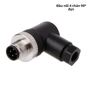 EELHOE | 1PC Đen M12 Cổng Kết Nối Cảm Biến 3/4/5 Pin Nam/Nữ Thẳng/Góc Cắm Cho Kết Nối USB Giới Tính Nam