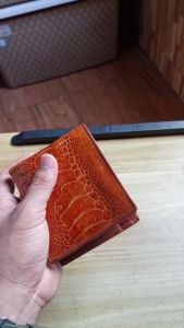 Very Cool And Pretty Ostrich leg Bi-Fold Wallet