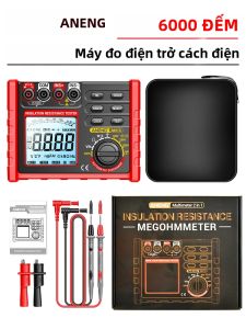 ANENG | Máy Đo Điện Trở Cách Điện Kỹ Thuật Số ANENG MH15 100-1000V Với Chức Năng Đo Điện Dung Điện Áp AC/DC 6000 Số Đo Tự Động Xả Điện Để Chẩn Đoán Điện.