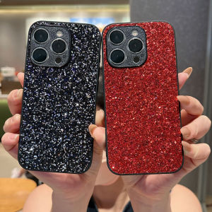 Luxury Glitterเต็มรูปแบบแฟลชเจาะกรณีโทรศัพท์นุ่มสําหรับIphone 17 16 15 14 13 12 11 Pro Max 7 8 Plus 16E 17Air Shell