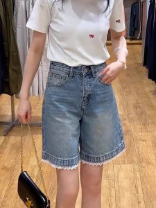 Quần Jeans Ống Rộng Kiểu Mỹ Cho Nữ Mùa Hè Cỡ Lớn Quần Ống Rộng Cạp Cao Ôm Dáng Quần Jeans Denim Thẳng Quần Denim