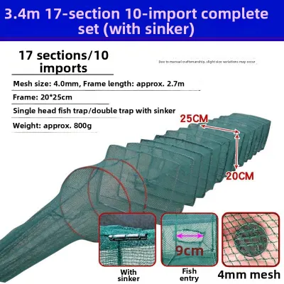 QIONGQI | Reinforced Folding Fishing Net for Shrimps Eels and Fish