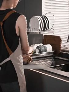 ICIC 2/3 Tiers 304 Stainless Steel Dish Rack Dish Drying Rack Chopping Board Chopsticks Storage Kitchen Drain Storage Rack Dish Drainer