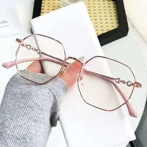 Kính đổi màu 0 độ form đa giác bản Kim Loại mảnh phù hợp mọi dáng mặt biến sắc nhanh khi ra nắng mã T7752