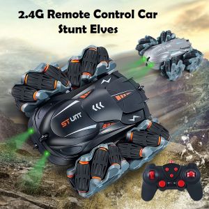 Stunt elves 2.4G Remote Control Car 360 rotation drift LED light RC kids toy USB charge kereta kawalan jauh kanak kanak