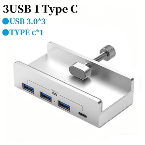 HUB External USB 3.0 Clip-type Splitter Adapter Desktop Laptop Wire Multi Port Dock Station Type C Clip HUB Power TF Card Slot