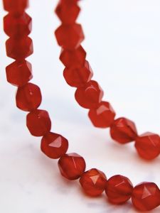 เครื่องประดับ DIY อะไหล่เครื่องประดับ อัญมณีธรรมชาติขนาด 6 มม. รูปทรงสี่เหลี่ยมเรียบ ลูกปัดลูกกลมสำหรับสร้อยคอ สร้อยข้อมือ ต่างหู