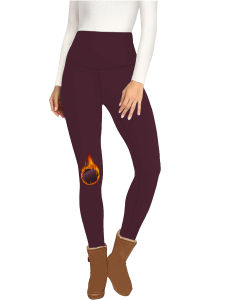 Womens Thermal Fleece Lined High Waisted Leggings. Workout Winter Warm Thick Tights Soft Yoga Pants