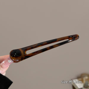 กิ๊บติดผมลายเสือดาวขนาดใหญ่สไตล์วินเทจสำหรับผู้หญิง กิ๊บติดผมแบบปากเป็ด หัวเข็มขัดหน้าร้อน ประดับผม เครื่องประดับแฟชั่น