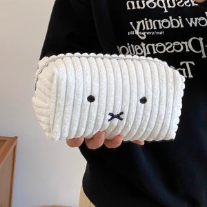 Miffy | Kawaii Miffy Dung Tích Lớn Túi Đựng Mỹ Phẩm Di Động Sinh Viên Văn Phòng Phẩm Lưu Trữ Trang Điểm Túi Bảo Quản Anime Quà Tặng Dành Cho Thanh Thiếu Niên