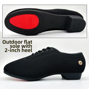 WUNUO | Dance Practice Shoes for Women Soft Soled Mid Heel