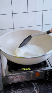 [MASAK JUMBO] Freemir Wajan Anti Lengket 30 Cm Beige & Black Tutup Kaca Marble Coating Kitchenware