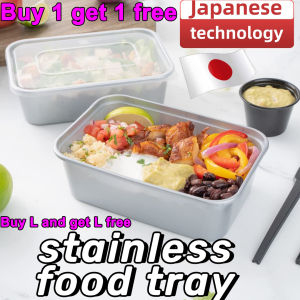 S/L Japan 304 Stainless steel Fresh Keeping box with sealed lid Food trays Food keeper storage box lunch box for adult