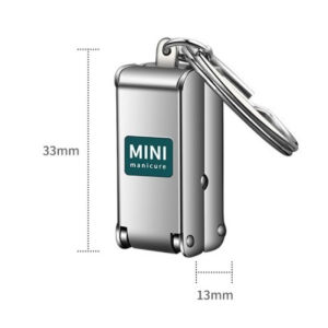 Stainless Steel Mini Nail Clipper Nail File Function Exquisite Foldable Nail Clipper Portable Luggage Shape Nail Polish Tool