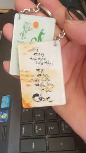 Móc Khoá mica in hình cá nhân in Logo 2 mặt (in hình móc khóa theo yêu cầu)