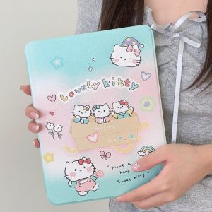 Okok đáng yêu hello kitty 360 ° chân quay bằng da nắp gập vỏ máy tính bảng cho ipad mini 6 5 4 3 2 1 ipad 9.7 5th 6th air 3 4 5 ipad 10.2 7th 8th 9th 10th gen ipad pro 11 inch ipad pro 12.9 2022 2021 2020 2019 iPad vỏ bìa với giá đỡ xô