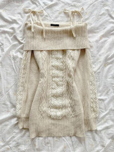 เสื้อสเวตเตอร์คอวีแขนยาวทรงสลิมฟิตสไตล์วินเทจสไตล์ญี่ปุ่นและเกาหลีใต้สำหรับผู้หญิง