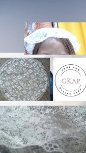 VEIL ROUND MADE OF LACE WHITE LACE FOR FIRST COMMUNION AND CHURCH SERVANTS