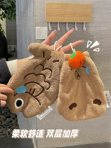 Thickened Cartoon Hand Towels Quick Dry Wall Hanging Kitchen Bathroom Childrens Handkerchiefs Absorbent Towels Home Fabric