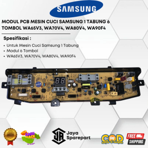 Modul PCB Mesin Cuci Samsung 1 Tabung 6 Tombol WA65V3 WA70V4 WA80V4 WA90F4