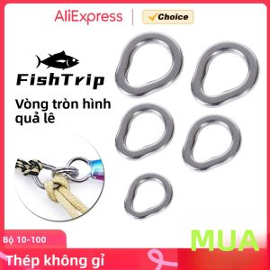 Phụ Kiện Câu Cá FishTrip Solid Ring Hình Quả Lê Bằng Thép Không Gỉ Dùng Cho Móc Câu Phụ Jig Mồi Câu Kết Nối Được Với Nước Mặn Và Nước Ngọt