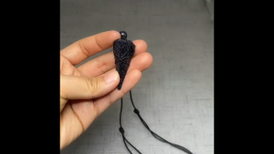 Adjustable Rope Necklace Black Agate Circle Pendant Ring Men Women Fashion Jewelry with Box Gift