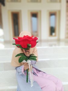 Giant Rose | Big Rose Pipe Cleaner | Bunga Mawar jumbo Kawat Bulu