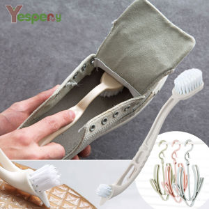 YESPERY Double-ended Long Handle Cleaning Shoe Brush Soft Brush Shoe Washing