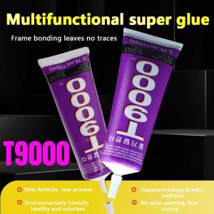 T9000 Mobile Phone Screen Glue Frame Back Cover Seal Black Reinforced Metal Jewelry with Needle Sticky Diamond Glue