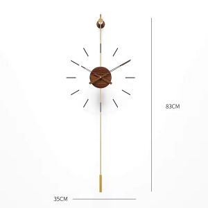 Minimalist Wall Clock Living Room Luxury Nordic Home Silent Modern Creative Personal Art Clocks Alloy Material Jump Second Core