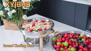 Chafing Dishes for Buffet Set Round Chafing Dish Buffet Set with Lids Chafers and Buffet Warmers Sets