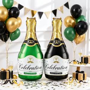 1/2pc Champagne Aluminum Film Balloon Birthday Wedding Summer Swimming Pool Party Bar Decoration Large Champagne Balloons